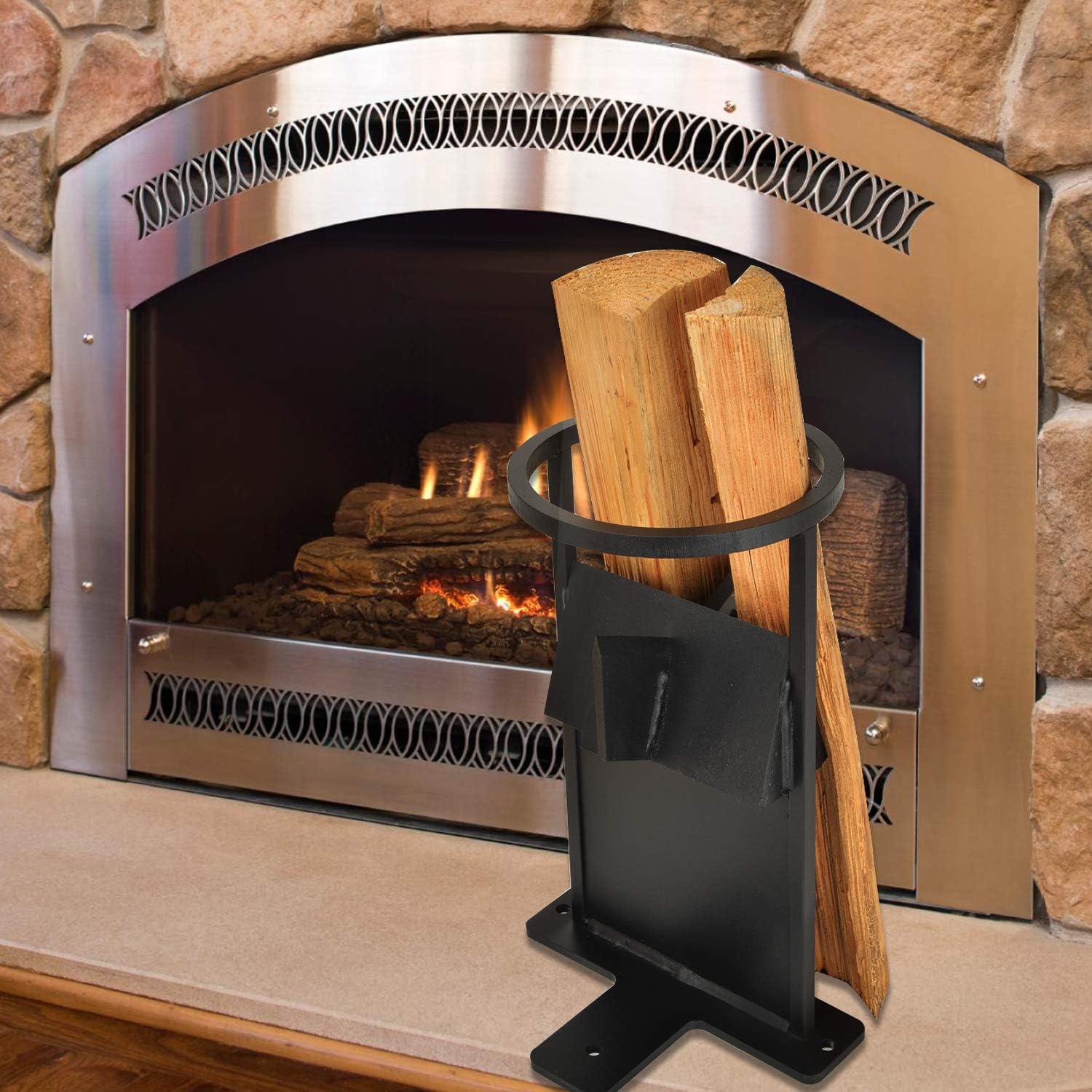 Stanbroil Firewood Log Splitter,Firewood Kindling Tool Cuts 4 Ways – Wood Log Cracker Splitter