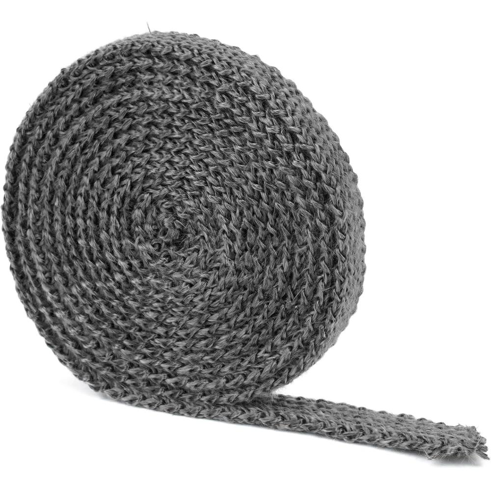 Stanbroil Wood Stove Gasket, 1/4″ x 84″ Graphite Impregnated Fiberglass Rope Seal and High-Temperature Cement Gasket Replacement for Wood Stoves Door(5/8″ x 1/8″ x 84″ Flat Rope)