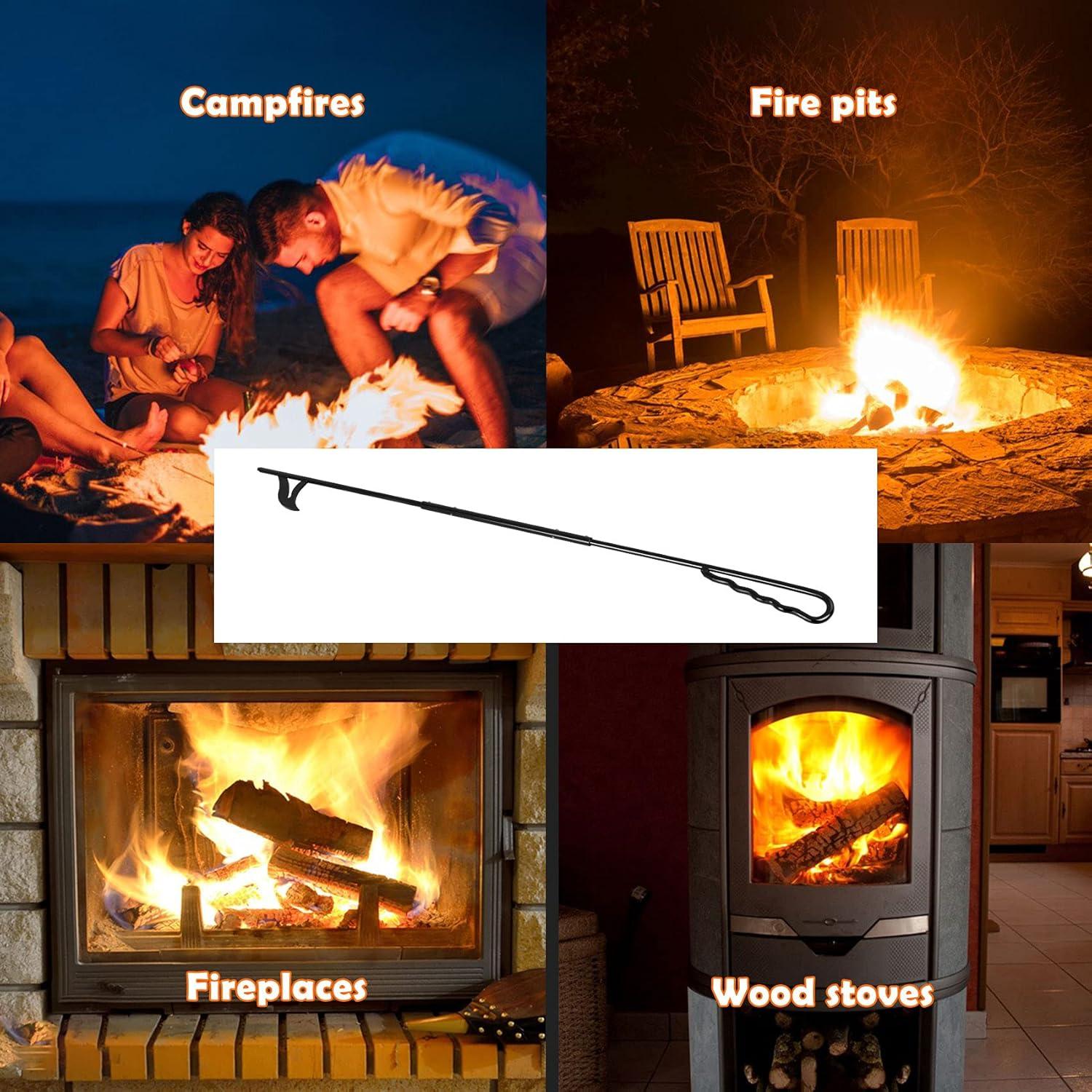 Stanbroil Fire Poker for Fire Pit, 40″ Heavy Duty Fireplace Poker for Campfire Wood Stove Firewood Log Coals, Outdoor and Indoor Fireplace Fire Pit Tools(40 Inch)