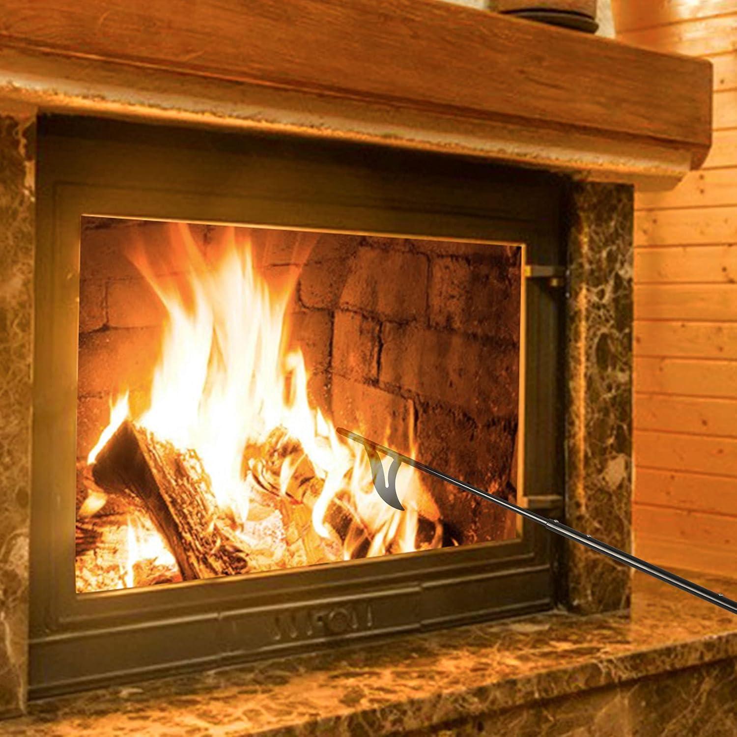 Stanbroil Fire Poker for Fire Pit, 40″ Heavy Duty Fireplace Poker for Campfire Wood Stove Firewood Log Coals, Outdoor and Indoor Fireplace Fire Pit Tools(40 Inch)
