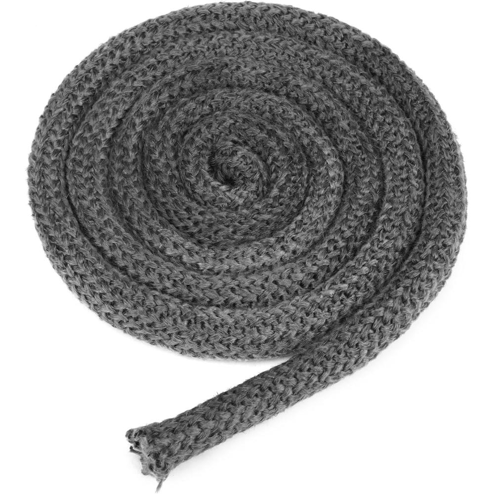 Stanbroil Wood Stove Gasket, 1/4″ x 84″ Graphite Impregnated Fiberglass Rope Seal and High-Temperature Cement Gasket Replacement for Wood Stoves Door(7/8″ x 84″ Rope)