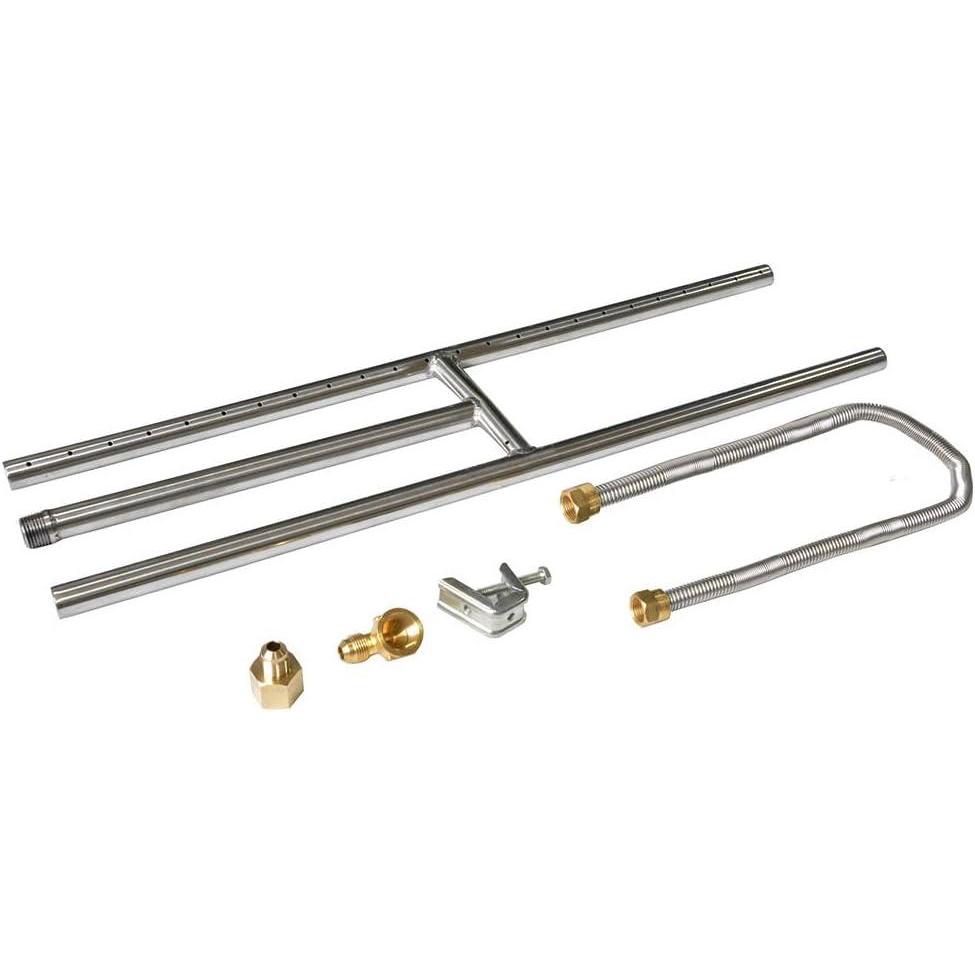 Stanbroil Rectangular Stainless Steel H-Burner for Fireplace or Fire Pit, 36 x 6 Inches(24-Inch)