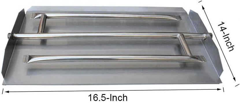 Stanbroil Stainless Steel Triple Flat Fireplace Burner Pan, 16.5 Inches(Stainless Steel)