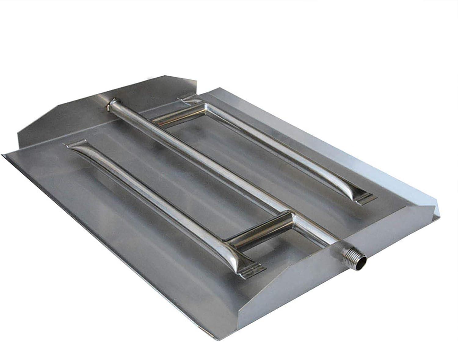 Stanbroil Stainless Steel Triple Flat Fireplace Burner Pan, 16.5 Inches(Stainless Steel)