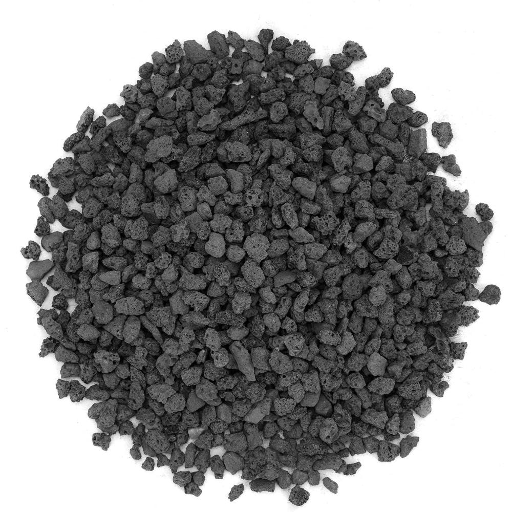 Stanbroil 10 Pounds Black Lava Rock Granules, Decorative Landscaping for Fire Bowls, Fire Pits, Gas Log Sets, Indoor or Outdoor Fireplaces(1 1/5″ – 2″)(Black)