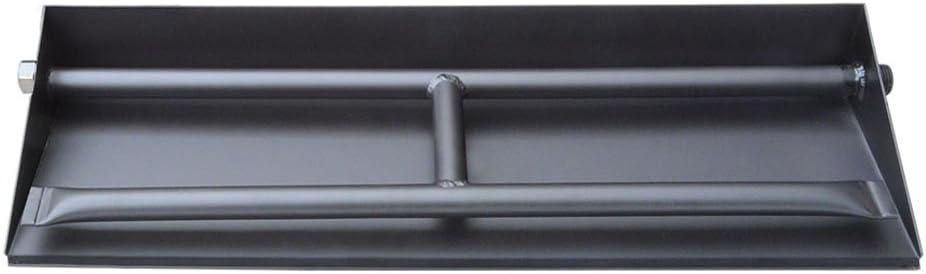 Stanbroil 26.5 Dual Fireplace Burner and Pan, Black Steel(Powder Coated Steel)
