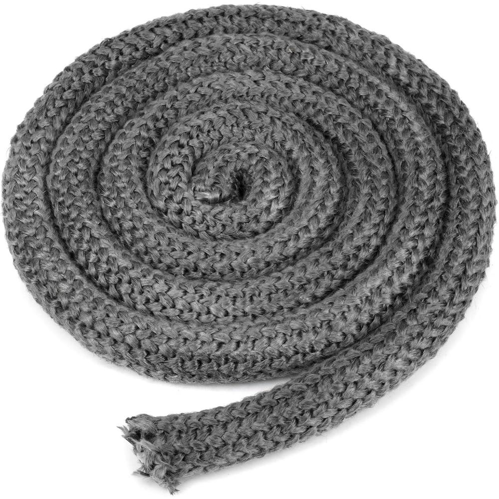 Stanbroil Wood Stove Gasket, 1/4″ x 84″ Graphite Impregnated Fiberglass Rope Seal and High-Temperature Cement Gasket Replacement for Wood Stoves Door(1″ x 84″ Rope)