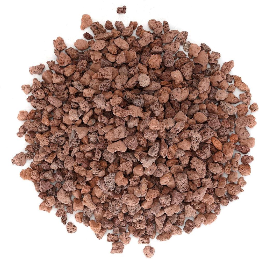Stanbroil 10 Pounds Black Lava Rock Granules, Decorative Landscaping for Fire Bowls, Fire Pits, Gas Log Sets, Indoor or Outdoor Fireplaces(1 1/5″ – 2″)(Red)
