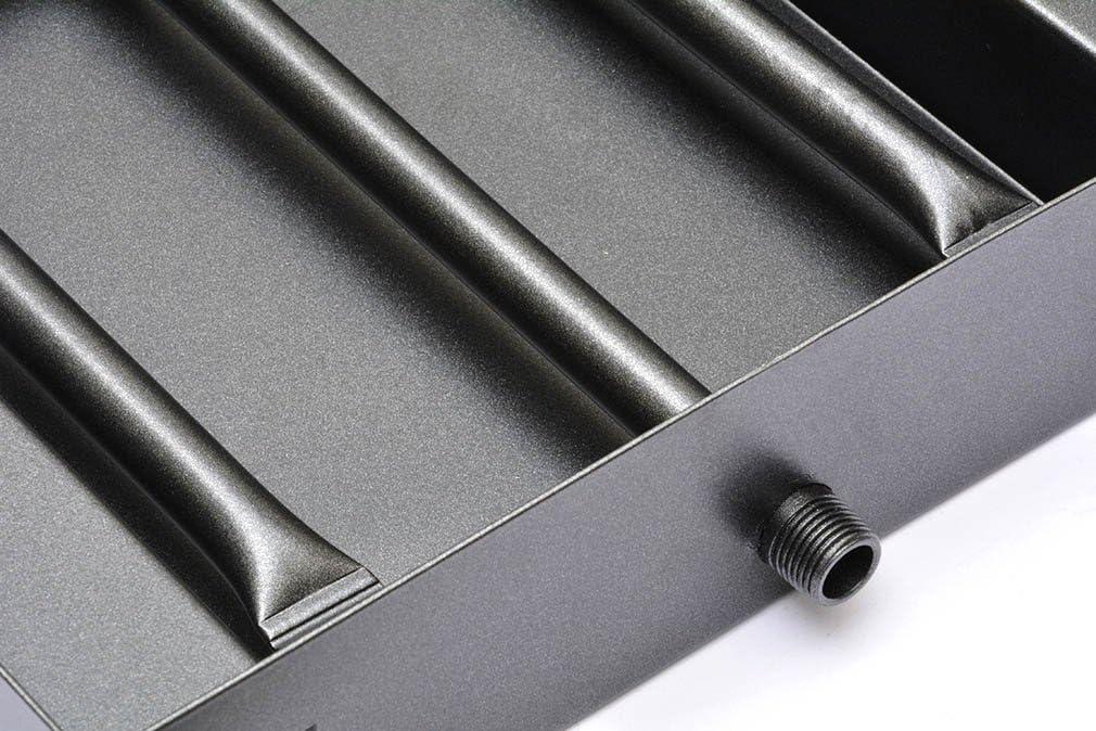 Stanbroil Powder Coated Steel Fireplace Box Pan with Dual Flame H Burner