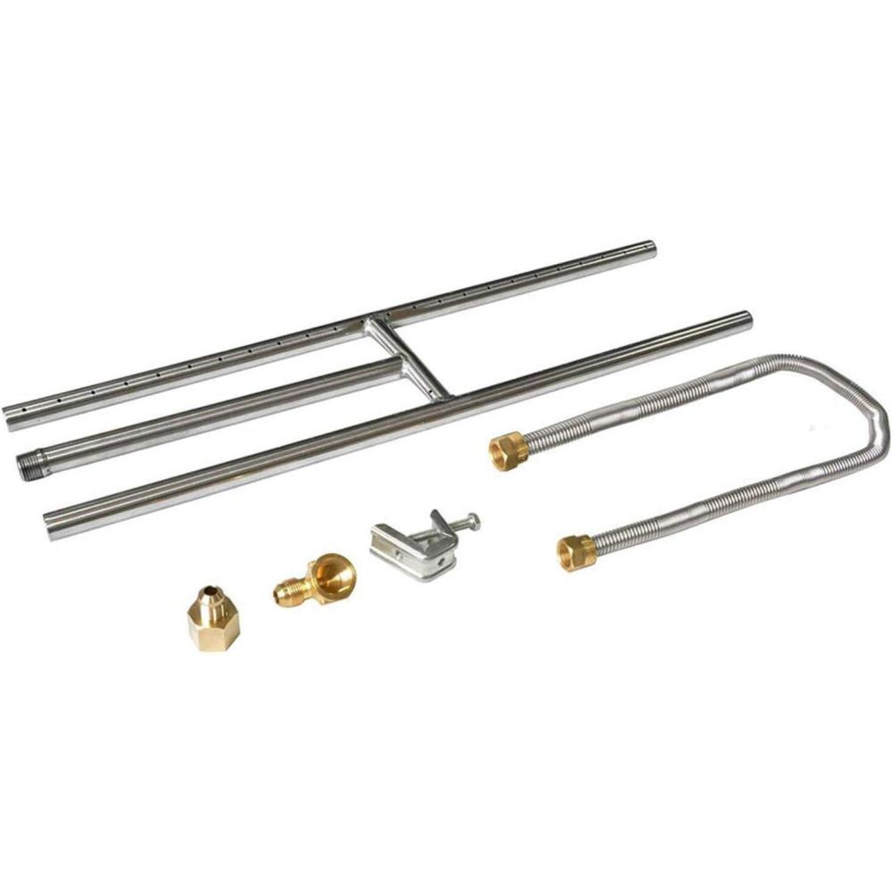 Stanbroil Rectangular Stainless Steel H-Burner for Fireplace or Fire Pit, 36 x 6 Inches(18-Inch)