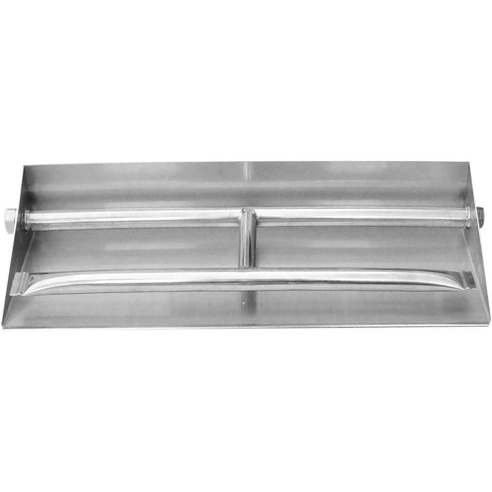 Stanbroil 26.5 Dual Fireplace Burner and Pan, Black Steel(Stainless Steel)