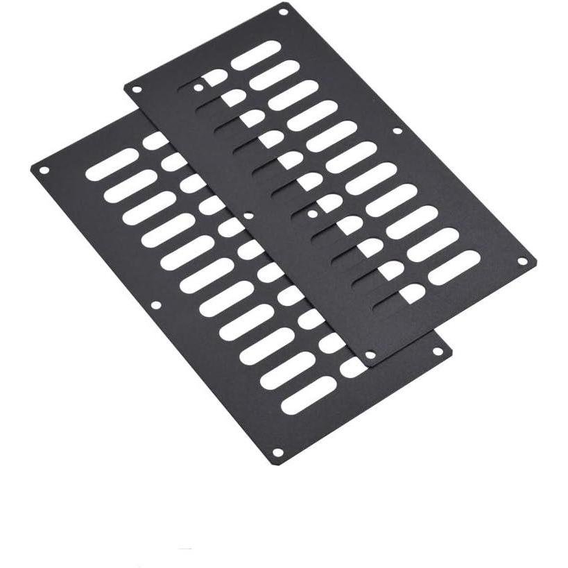 Stanbroil 2 Pcs Fire Pit Slotted Venting Panel Kit, 5 13/16″ x 11 3/8″, Black Steel(11 3/8″ L x 5 13/16″ H)