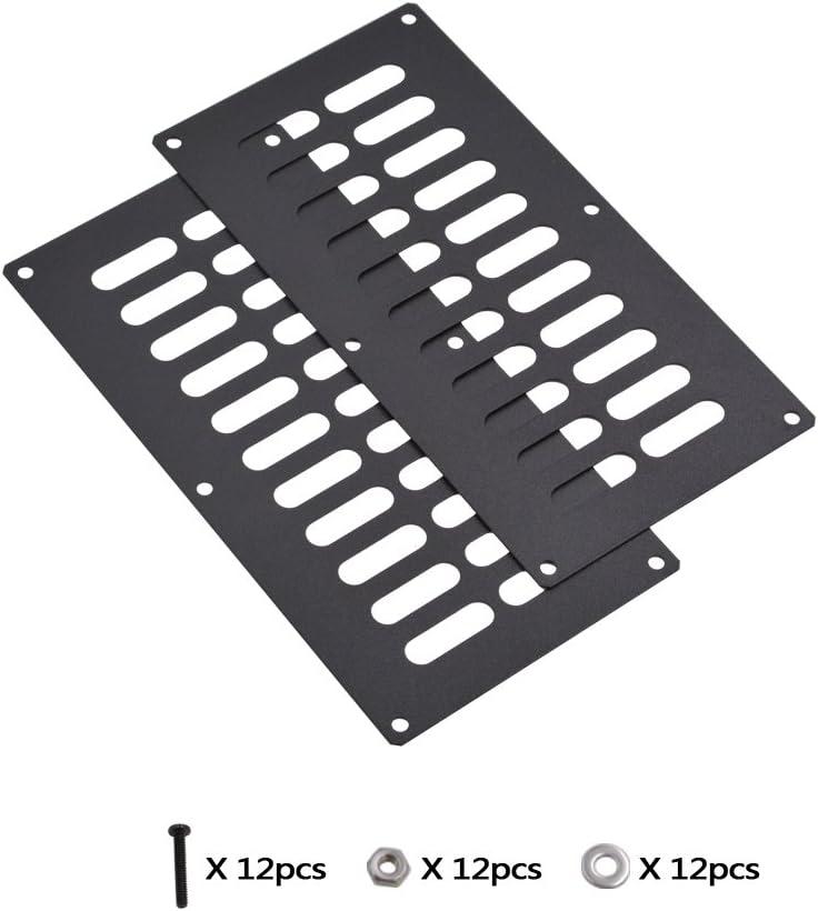 Stanbroil 2 Pcs Fire Pit Slotted Venting Panel Kit, 5 13/16″ x 11 3/8″, Black Steel(11 3/8″ L x 5 13/16″ H)