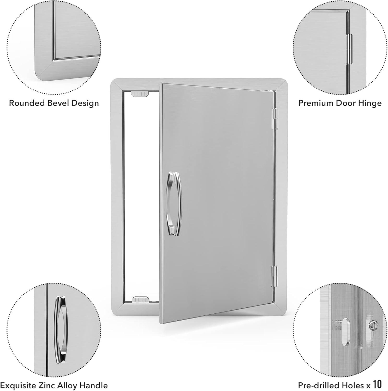 Stanbroil Stainless Steel Single Vertical Access Door, 17 1/4-Inch by 24 1/4-Inch(14 1/4 W x 20 1/4 H in.)