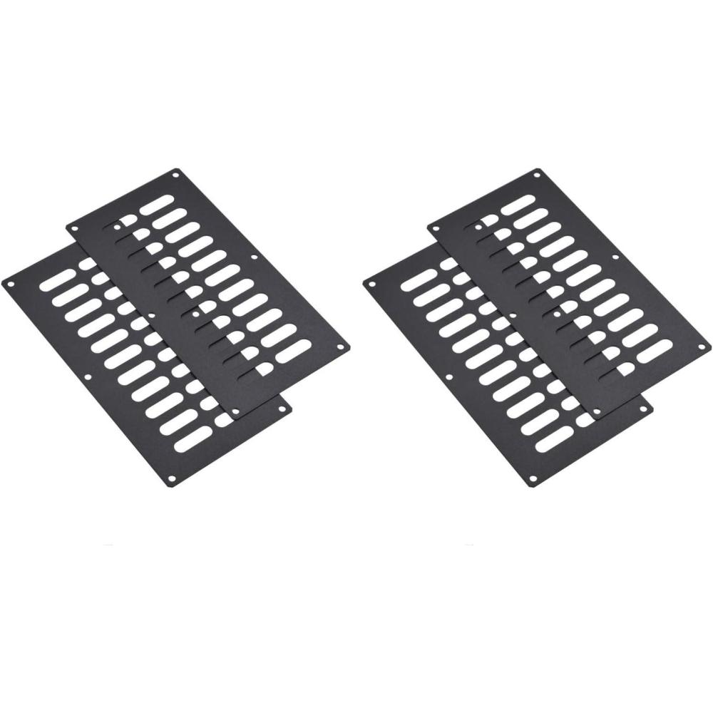 Stanbroil 2 Pcs Fire Pit Slotted Venting Panel Kit, 5 13/16″ x 11 3/8″, Black Steel(12 inch (Pack of 2))